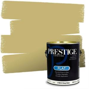 imagePRESTIGE Paints Interior Paint and Primer In One 1Gallon Eggshell Comparable Match of Benjamin Moore Vanilla Cookie383BMPCM