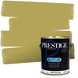imagePRESTIGE Paints Interior Paint and Primer In One 1Gallon Eggshell Comparable Match of Benjamin Moore Vanilla Cookie384BMPCM