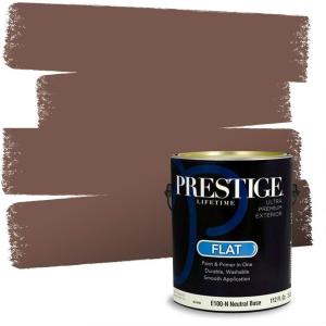 imagePRESTIGE Interior Paint and Primer in One Java Grounds Satin 1 GallonChocolate Chip