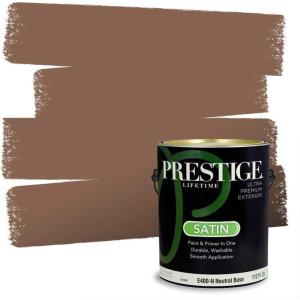 imagePRESTIGE Interior Paint and Primer in One Java Grounds Satin 1 GallonJava Grounds