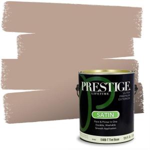 imagePRESTIGE Interior Paint and Primer in One Prairie Dust SemiGloss 1 GallonBrick Sun