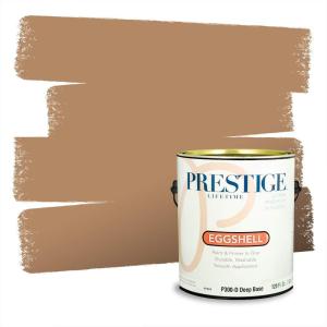 imagePRESTIGE Paints Interior Paint and Primer In One 1Gallon Eggshell Comparable Match of Valspar Gleaming Tan