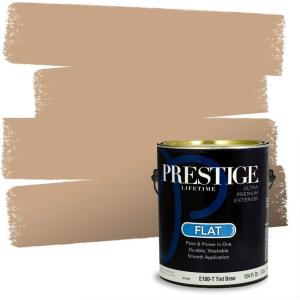 imagePRESTIGE Paints Interior Paint and Primer In One 1Gallon Flat Comparable Match of Benjamin Moore Harvest Bronze1130BMPCM