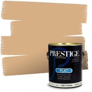 imagePRESTIGE Paints Interior Paint and Primer In One 1Gallon Flat Comparable Match of Benjamin Moore Harvest Bronze1145BMPCM