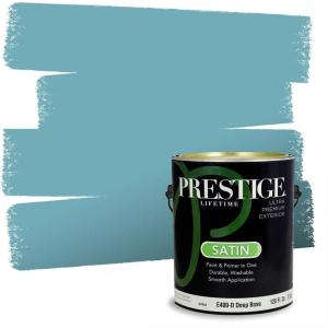 imagePRESTIGE Paints Interior Paint and Primer In One 1Gallon SemiGloss Comparable Match of Benjamin Moore Colonial Blue725BMPCM