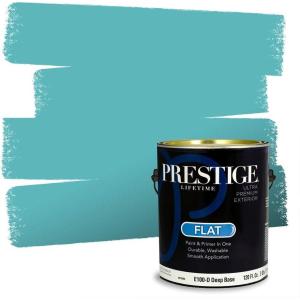 imagePRESTIGE Paints Interior Paint and Primer In One 1Gallon SemiGloss Comparable Match of Benjamin Moore Colonial Blue740BMPCM
