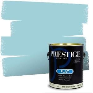 imagePRESTIGE Paints Interior Paint and Primer In One 1Gallon SemiGloss Comparable Match of Benjamin Moore Colonial Blue744BMPCM