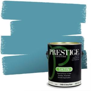 imagePRESTIGE Paints Interior Paint and Primer In One 1Gallon SemiGloss Comparable Match of Benjamin Moore Colonial Blue748BMPCM