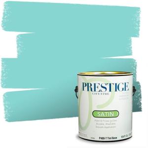 imagePRESTIGE Paints Interior Paint and Primer In One 1Gallon SemiGloss Comparable Match of Benjamin Moore Colonial BlueCaribbean Cool