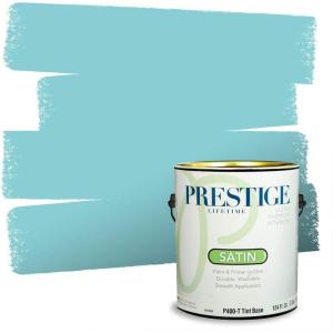 imagePRESTIGE Paints Interior Paint and Primer In One 1Gallon SemiGloss Comparable Match of Benjamin Moore Colonial BlueClearlake