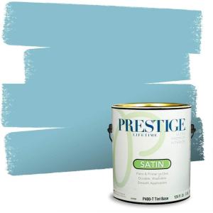 imagePRESTIGE Paints Interior Paint and Primer In One 1Gallon SemiGloss Comparable Match of Benjamin Moore Colonial BlueHeavenly Peace