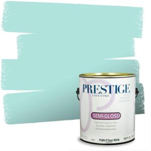 imagePRESTIGE Paints Interior Paint and Primer In One 1Gallon SemiGloss Comparable Match of Benjamin Moore Colonial BlueOceanfront