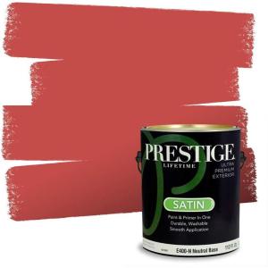 imagePRESTIGE Paints Interior Paint and Primer in One 1 Gallon SemiGloss RosetteRed Posh