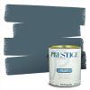 imagePRESTIGE Paints P400T1648BM Interior Paint and Primer In One Satin Comparable Match of Benjamin Moore 1 gallon Slate Blue1673BMPCM