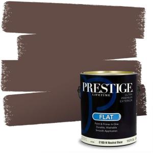 imagePRESTIGE Interior Paint and Primer in One Soft Ballad SemiGloss 1 GallonFresh Chocolate