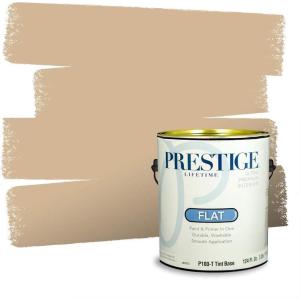 imagePRESTIGE Paints Interior Paint and Primer In One 1Gallon Flat Comparable Match of Valspar Warm Buff