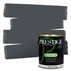 imagePRESTIGE Paints P400T1648BM Interior Paint and Primer In One Satin Comparable Match of Benjamin Moore 1 gallon Slate Blue1638BMPCM