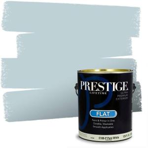 imagePRESTIGE Paints P400T1648BM Interior Paint and Primer In One Satin Comparable Match of Benjamin Moore 1 gallon Slate Blue1640BMPCM