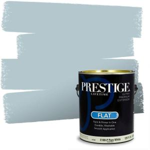 imagePRESTIGE Paints P400T1648BM Interior Paint and Primer In One Satin Comparable Match of Benjamin Moore 1 gallon Slate Blue1641BMPCM