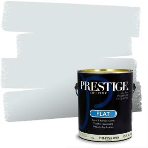 imagePRESTIGE Paints P400T1648BM Interior Paint and Primer In One Satin Comparable Match of Benjamin Moore 1 gallon Slate Blue1646BMPCM