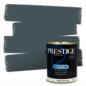 imagePRESTIGE Paints P400T1648BM Interior Paint and Primer In One Satin Comparable Match of Benjamin Moore 1 gallon Slate Blue1652BMPCM