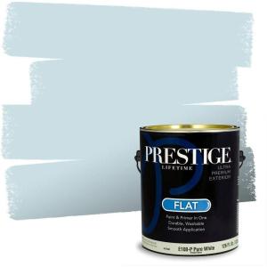 imagePRESTIGE Paints P400T1648BM Interior Paint and Primer In One Satin Comparable Match of Benjamin Moore 1 gallon Slate Blue1653BMPCM