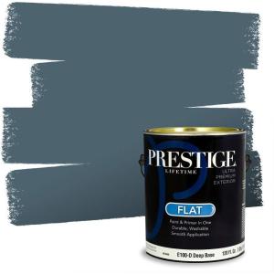 imagePRESTIGE Paints P400T1648BM Interior Paint and Primer In One Satin Comparable Match of Benjamin Moore 1 gallon Slate Blue1673BMPCM