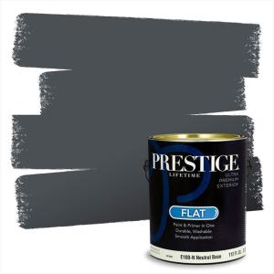 imagePRESTIGE Paints P400T1648BM Interior Paint and Primer In One Satin Comparable Match of Benjamin Moore 1 gallon Slate BlueMidnight Blue